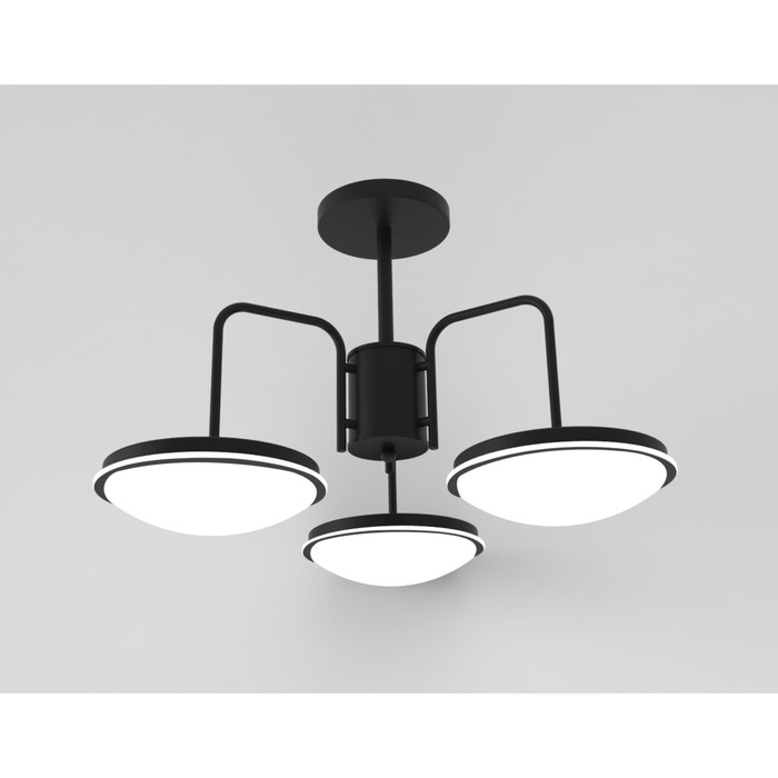Люстра потолочная "Лайтси" 3x12Вт LED черный 55x55x38см