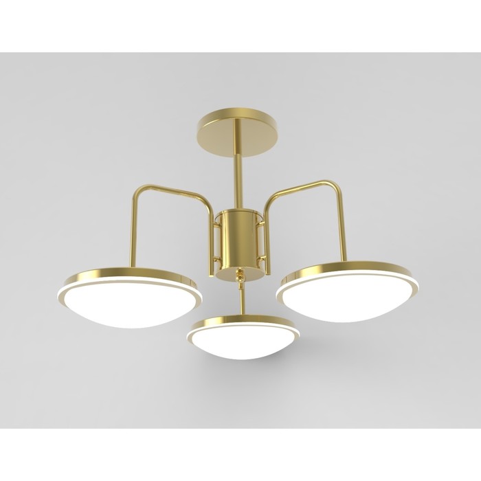 Люстра потолочная "Лайтси" 3x12Вт LED золото 55x55x38см