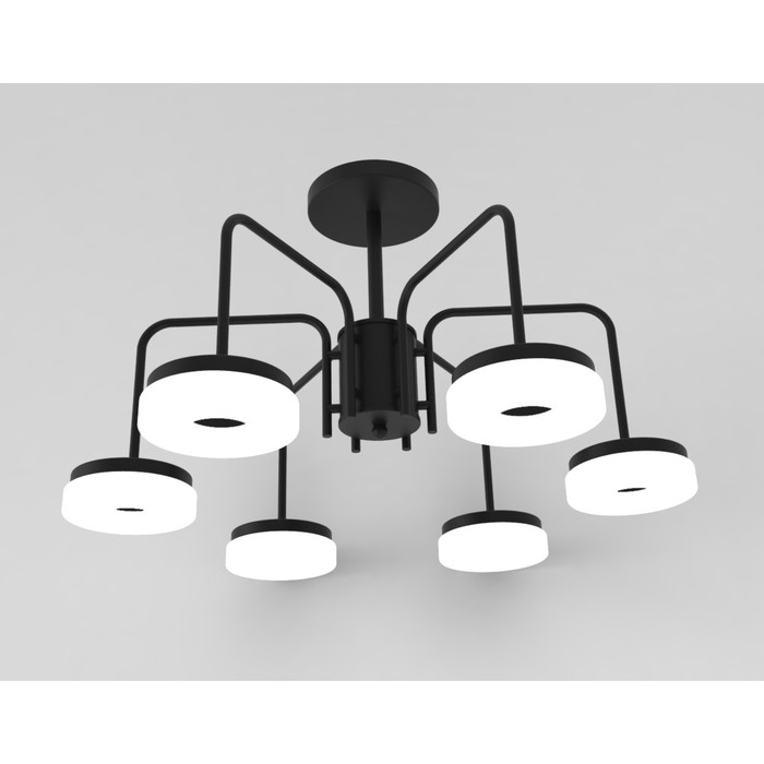 Люстра потолочная "Рассвет" 6x8Вт LED черный 63x63x38см