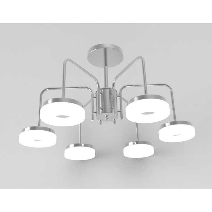 Люстра потолочная "Рассвет" 6x8Вт LED хром 63x63x38см