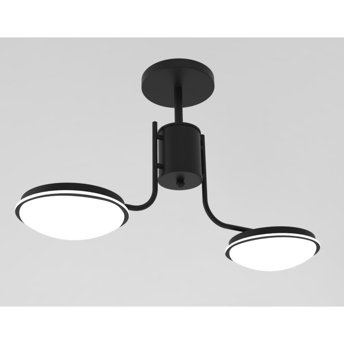 Люстра потолочная "Чаши 2" 2x12Вт LED черный 55x18x44см