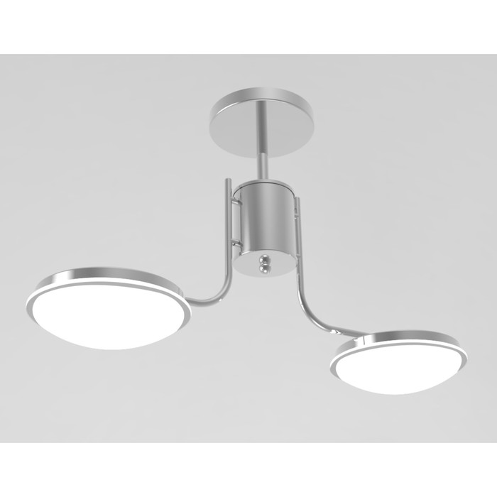 Люстра потолочная "Чаши 2" 2x12Вт LED хром 55x18x44см