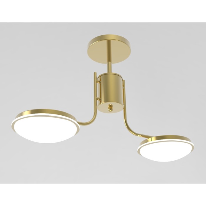 Люстра потолочная "Чаши 2" 2x12Вт LED золото 55x18x44см