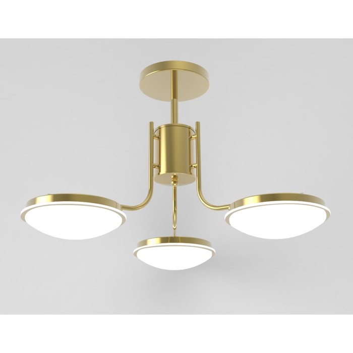 Люстра потолочная "Чаши 3" 3x12Вт LED золото 55x55x44см