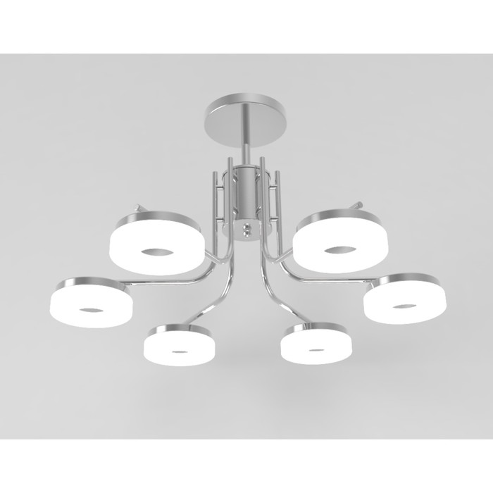Люстра потолочная "Вальс света" 6x8Вт LED хром 62x62x44см