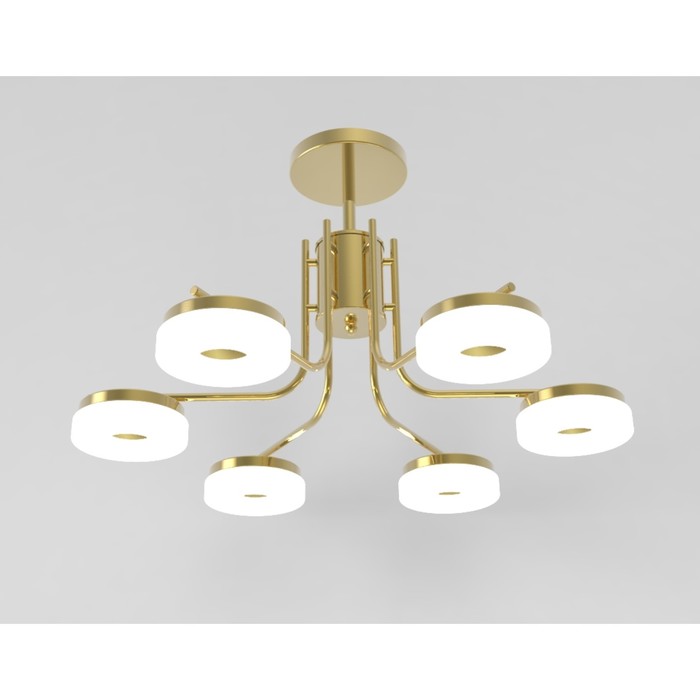 Люстра потолочная "Вальс света" 6x8Вт LED золото 62x62x44см