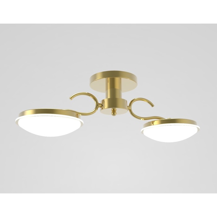 Люстра потолочная "Чаши" 2x12Вт LED золото 55x18x19,5см