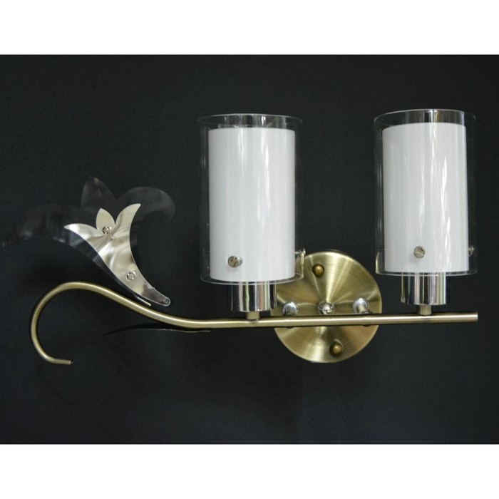 Бра "Карина" 2x40Вт E14 бронза 17x27x20см