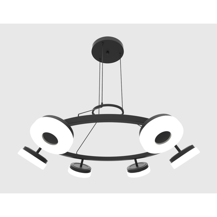 Люстра подвесная "Лоск света" 6x8Вт LED черный 59x59x102см