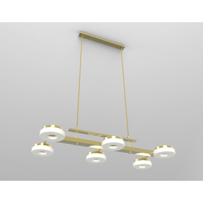 Люстра подвес "Яркий путь" 6x8Вт LED золото 81x38x90см