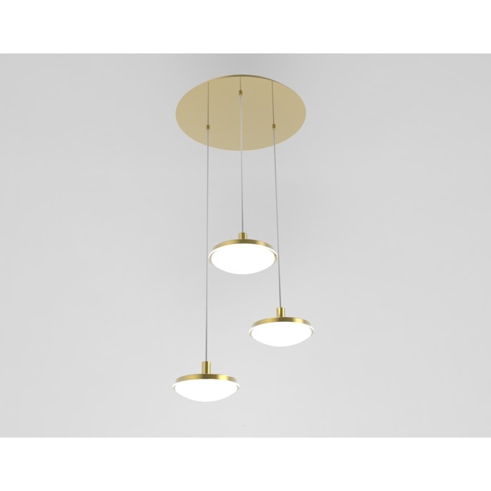 Люстра подвес "Барник 3" 3x12Вт LED золото 39x39x128см