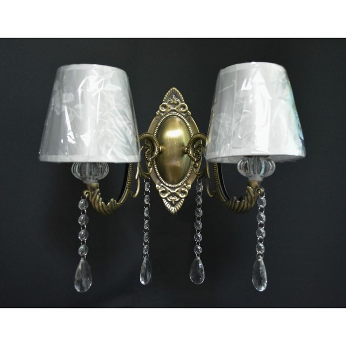 Бра "Очерк" 2x40Вт E27 бронза 21x34x32см