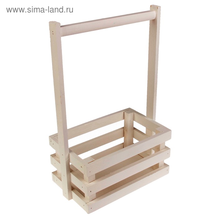 

Кашпо деревянное 20×13×34 см "Classic", трёхреечное, с ручкой, окрашенный Дарим Красиво