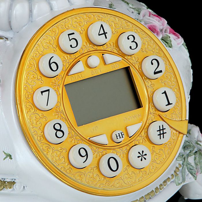Ретро-телефон "Цветочные мотивы"