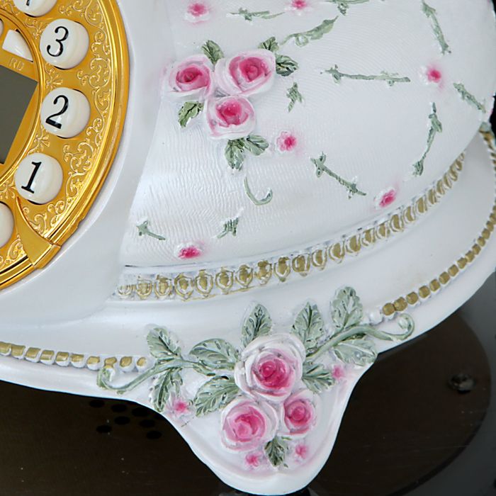 Ретро-телефон "Цветочные мотивы"