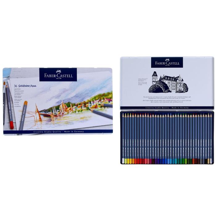 Карандаши художеств цветные акварельные Faber-Castell Goldfaber Aqua 36цв, м.к. 114636