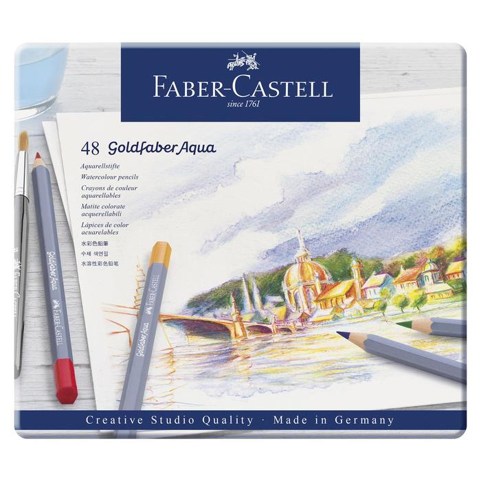 Карандаши художеств цветные акварельные Faber-Castell Goldfaber Aqua 48цв, м.к. 114648