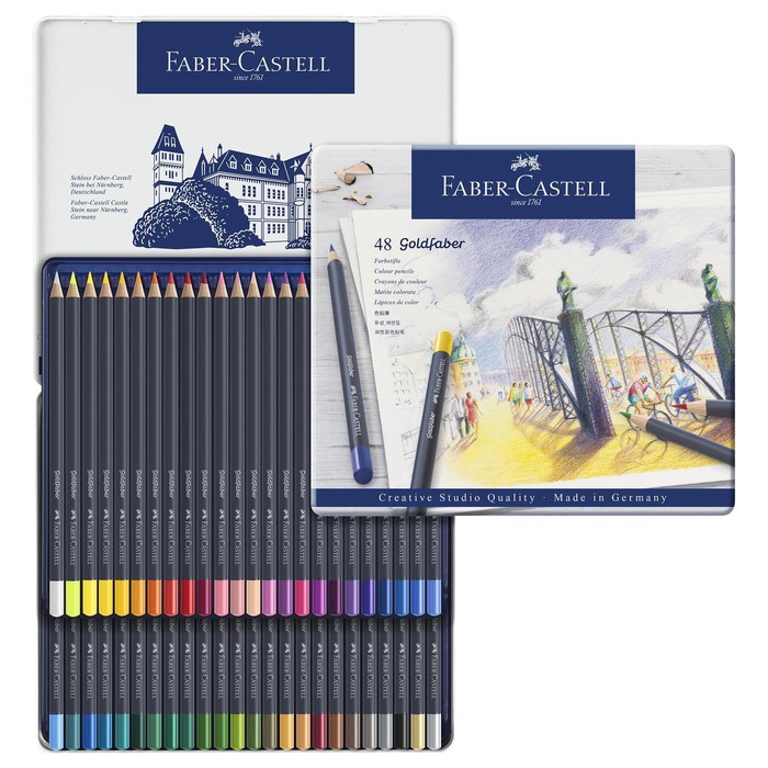 

Карандаши художественные Faber-Castell 48 цветов, в металлической коробке