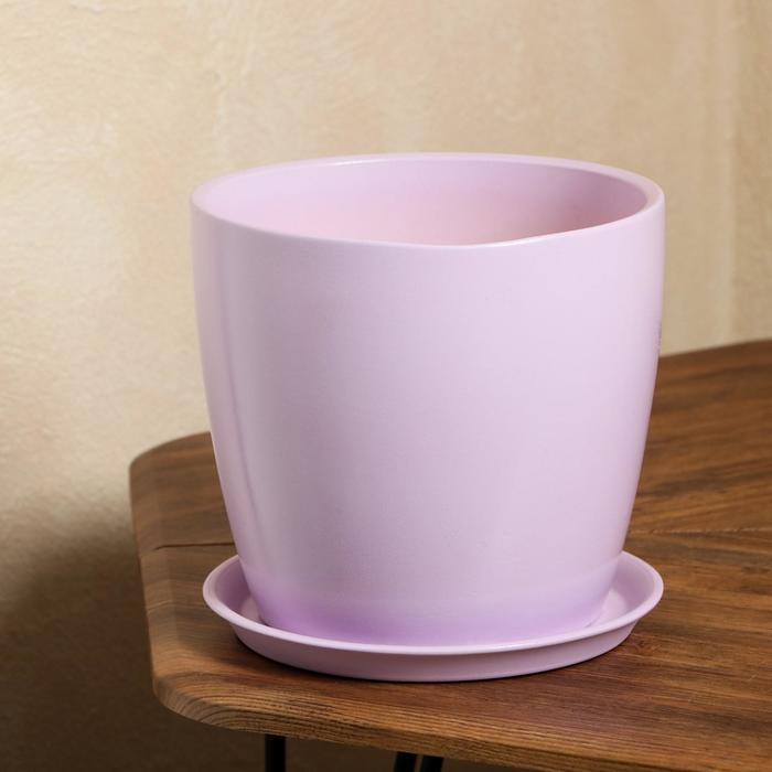 Цветочный горшок "Осень" 5 л глянец лаванда лак