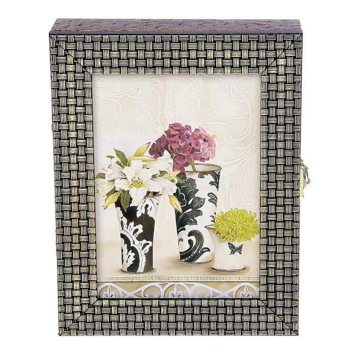 Ключница  "Красивые цветы" багет 18х23х5 см