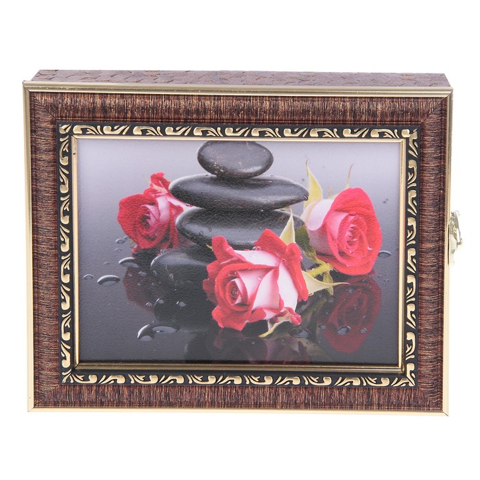 Ключница  "Алые розы" багет Я8 18х23х5 см