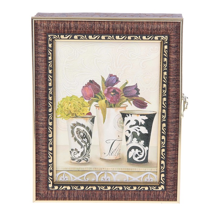 Ключница  "Букеты цветов" багет 18х23х5 см