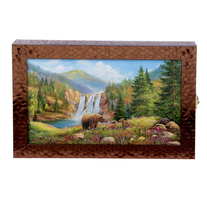 Ключница "Горный водопад" багет  23х35х5 см