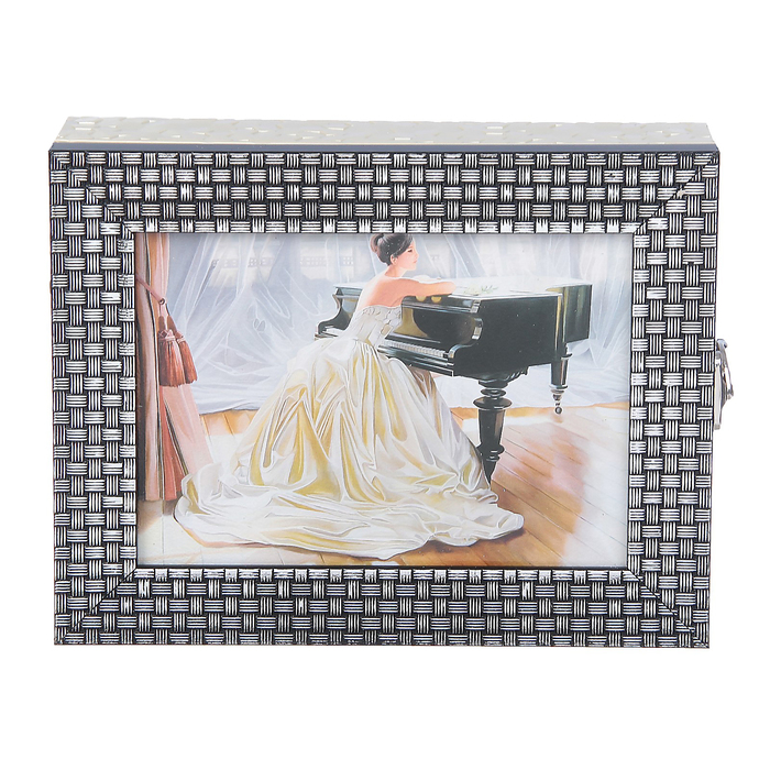 Ключница  "Девушка у рояля" багет 18х23х5 см