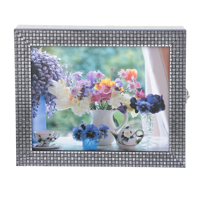 Ключница  "Цветы" багет  24х29х5 см