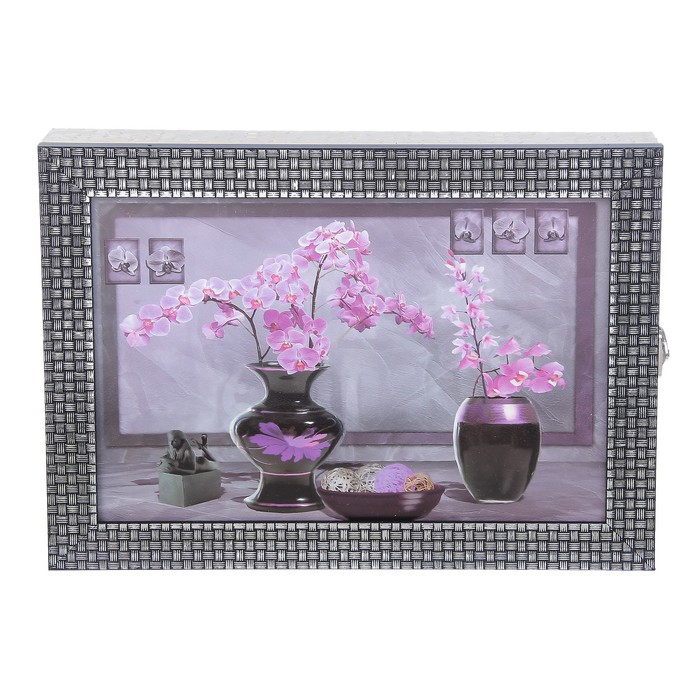 Ключница  "Орхидеи" багет 24х34х5 см