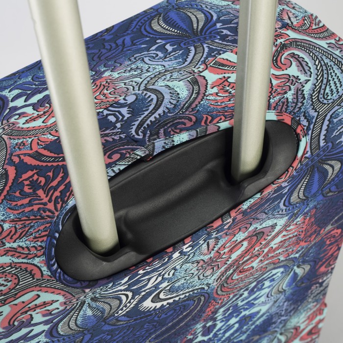 Чехол для чемодана 24", цвет синий/узоры