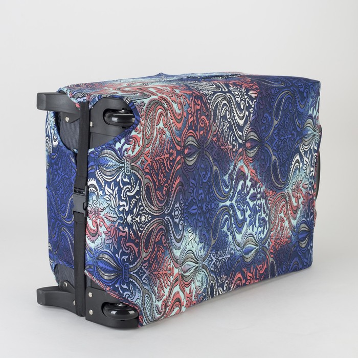 Чехол для чемодана 24", цвет синий/узоры