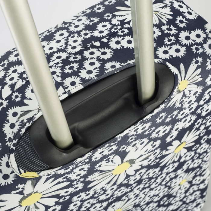 Чехол для чемодана 24" «Ромашки», цвет синий