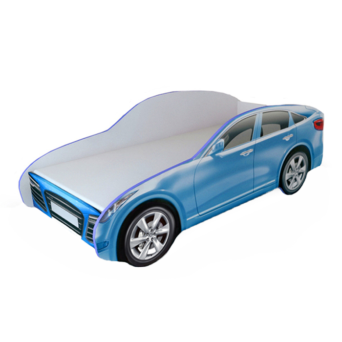 Кровать-машина "Кроссовер", синяя