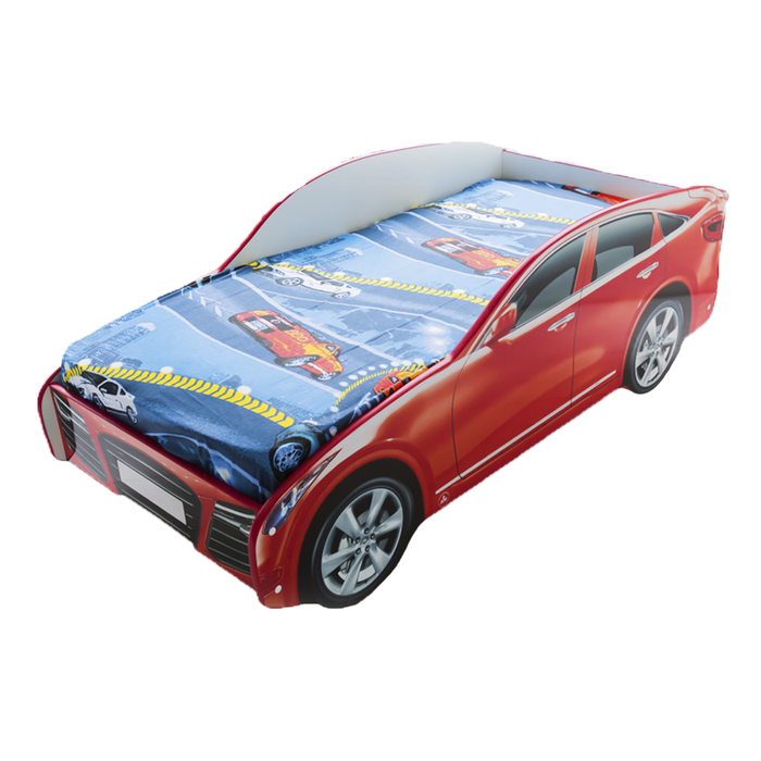 Кровать-машина "Кроссовер", красная