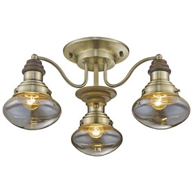 

Люстра "Нерезза" 3x60Вт E27 бронза, дуб 52x52x25см