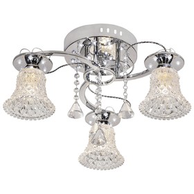

Люстра "Эуфемия" 3x40Вт E14 хром 49x49x29см