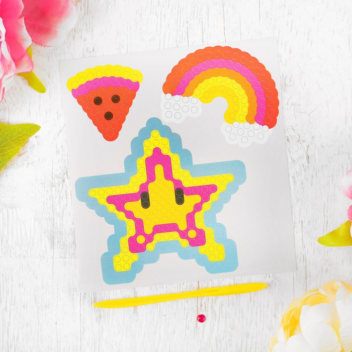 Алмазная мозаика - наклейка "Звезда"