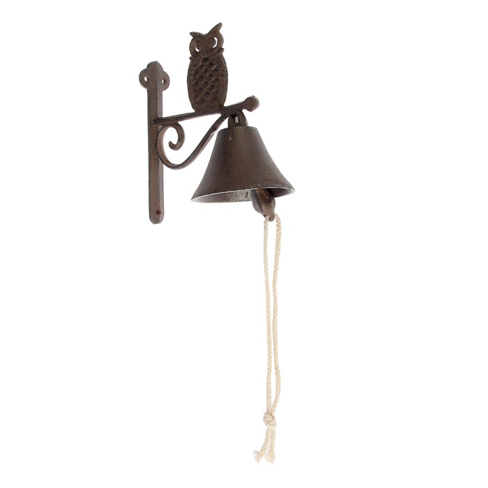 Колокол сувенирный металл "Филин" 21х15х9,5 см