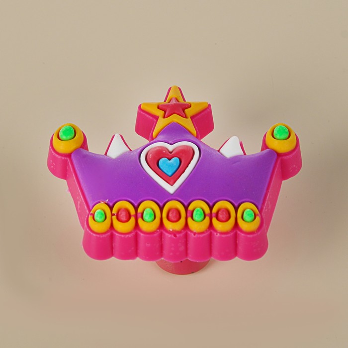 Ручка-кнопка детская KID 002, "Корона", резиновая