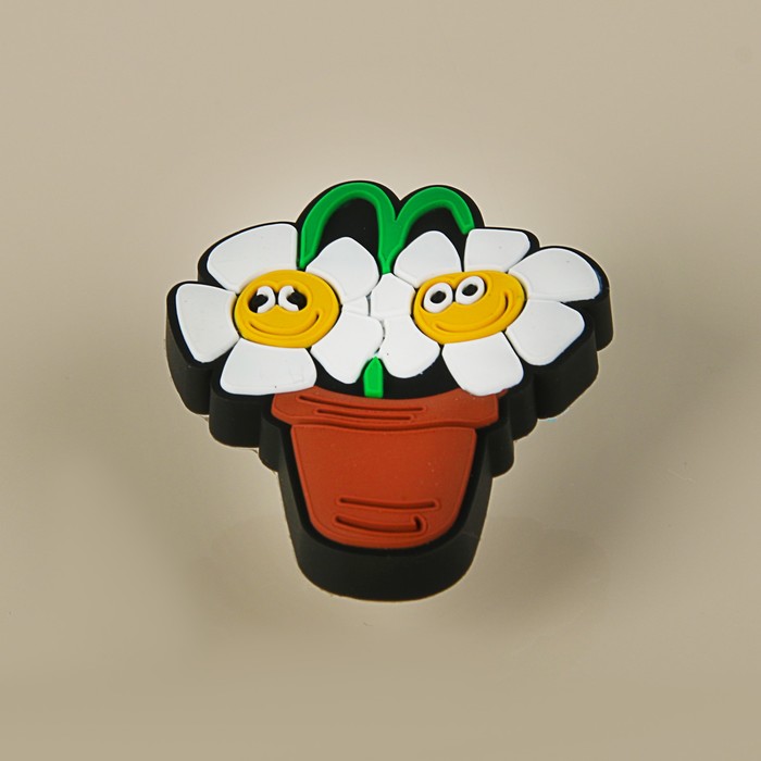 Ручка-кнопка детская KID 003, "Ромашка", резиновая