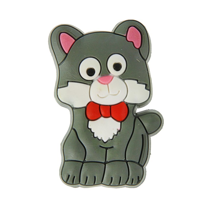 Ручка-кнопка детская KID 010, "Котенок", резиновая