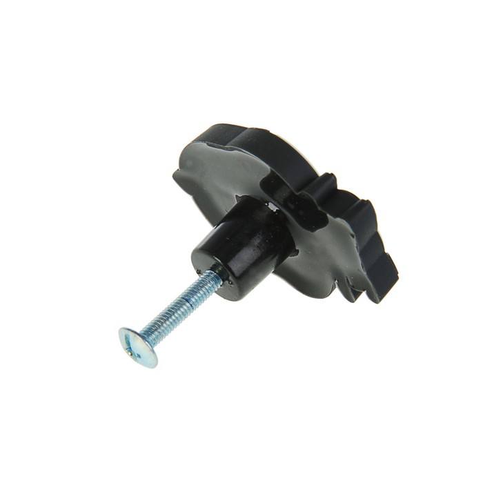 Ручка-кнопка детская KID 012, "Пингвиненок", резиновая, черная