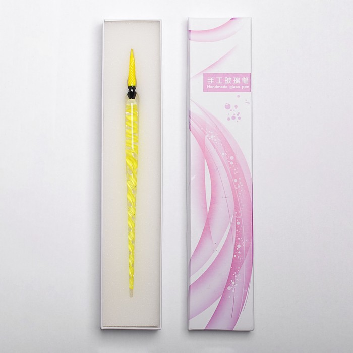 Ручка стеклянная для каллиграфии МИКС в подарочной коробке