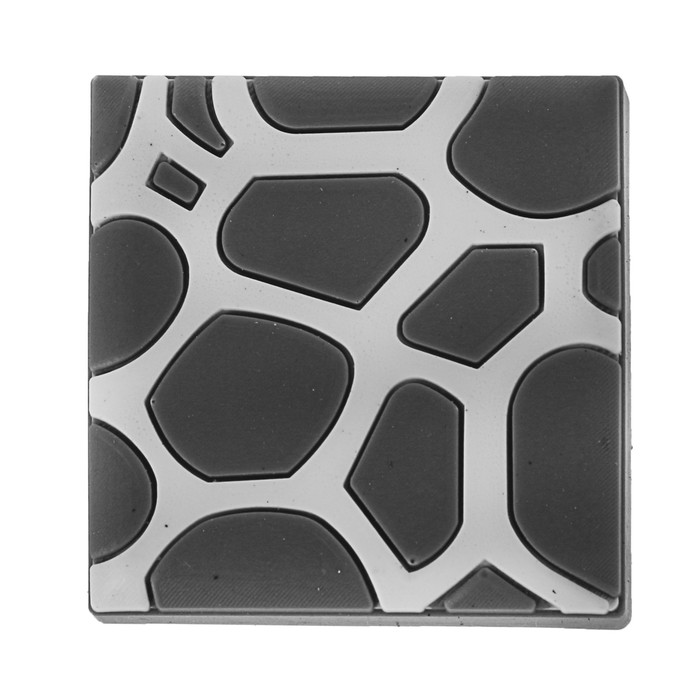 Ручка-кнопка детская KID 018, "Пятна", резиновая, серый