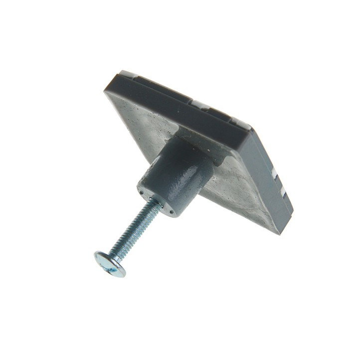 Ручка-кнопка детская KID 018, "Пятна", резиновая, серый