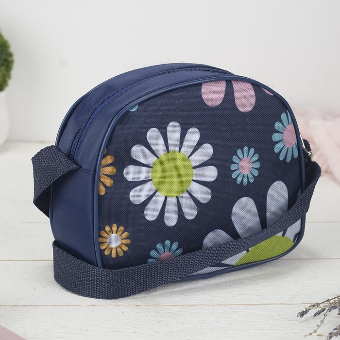 Сумка детская на молнии, 1 отдел, наружный карман, цвет синий