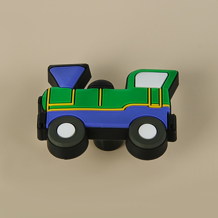 Ручка-кнопка детская KID 044, "Паровозик 1", резиновая