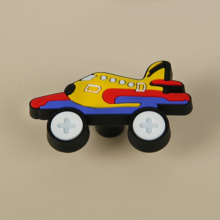 Ручка-кнопка детская KID 035, "Самолетик", резиновая