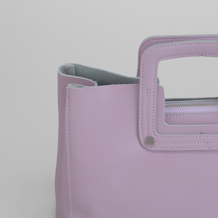 Сумка женская, отдел с перегородкой на молнии, наружный карман, длинный ремень, цвет пудровый